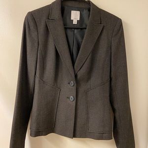Gold and Black Patterned Halogen Blazer